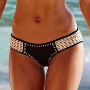 New !Victoria’s Secret black Cream Crochet , beautiful bikini with a soft fabric